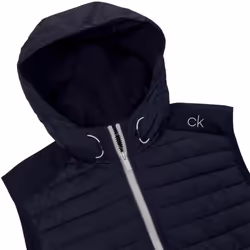 Calvin Klein Mens Redwood Hooded Hybrid Lightweight Gilet - S, Navy/Navy
