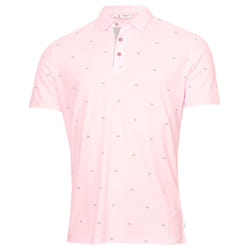 Calvin Klein Mens 2024 CK Monogram Quick Dry Moisture Wicking Golf Polo Shirt - M, Pink