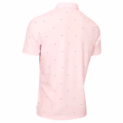 Calvin Klein Mens 2024 CK Monogram Quick Dry Moisture Wicking Golf Polo Shirt - M, Pink