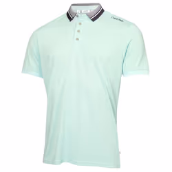 Calvin Klein Mens 2024 Parramore Quick Dry Moisture Wicking Golf Polo Shirt - M, Aqua