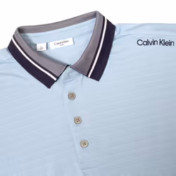 Calvin Klein Mens 2024 Parramore Quick Dry Moisture Wicking Golf Polo Shirt - S, Blue