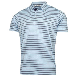 Calvin Klein Mens 2024 Silverstone Moisture Wicking Quick Dry Golf Polo Shirt - XXL, Blue/Evening Blue