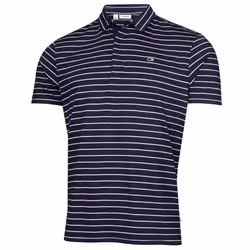 Calvin Klein Mens 2024 Silverstone Moisture Wicking Quick Dry Golf Polo Shirt - XXL, Evening Blue/White