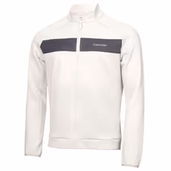 Calvin Klein Mens 2024 Parkbury Full Zip Stretch Breathable Golf Sweater - XL, Silver Cloud