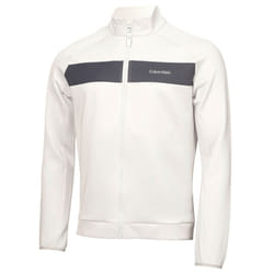 Calvin Klein Mens 2024 Parkbury Full Zip Stretch Breathable Golf Sweater - XL, Silver Cloud