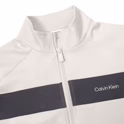 Calvin Klein Mens 2024 Parkbury Full Zip Stretch Breathable Golf Sweater - XL, Silver Cloud