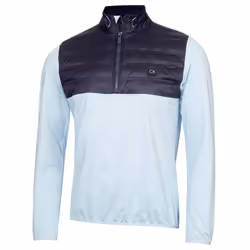 Calvin Klein Mens 2024 Rangewood Half Zip Hybrid Insulated Golf Sweater - L, Blue