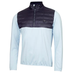 Calvin Klein Mens 2024 Rangewood Half Zip Hybrid Insulated Golf Sweater - L, Blue