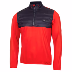 Calvin Klein Mens 2024 Rangewood Half Zip Hybrid Insulated Golf Sweater - M, Red