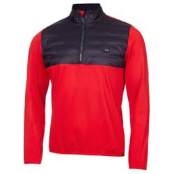 Calvin Klein Mens 2024 Rangewood Half Zip Hybrid Insulated Golf Sweater - M, Red