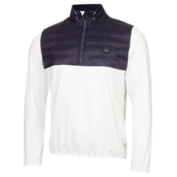 Calvin Klein Mens 2024 Rangewood Half Zip Hybrid Insulated Golf Sweater - XL, White