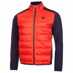 Calvin Klein Mens 2024 Rangewood Full Zip Insulated Hybrid Golf Jacket - L, Evening Blue/Red