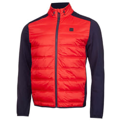 Calvin Klein Mens 2024 Rangewood Full Zip Insulated Hybrid Golf Jacket - XL, Evening Blue/Red