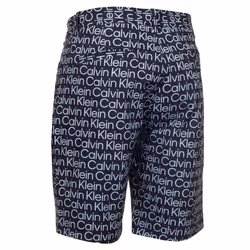 Calvin Klein Mens 2024 Printed Genius Four Way Stretch Slim Fit Golf Shorts - 34" Waist, Evening Blue/Blue