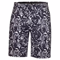 Calvin Klein Mens 2024 Printed Genius Four Way Stretch Slim Fit Golf Shorts - 36" Waist, Evening Blue/White