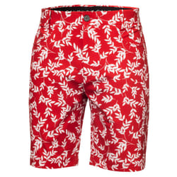 Calvin Klein Mens 2024 Printed Genius Four Way Stretch Slim Fit Golf Shorts - 36" Waist, Red/White