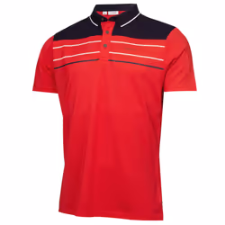 Calvin Klein Mens 2024 Eagle Moisture Wicking Lightweight Golf Polo Shirt - M, Red