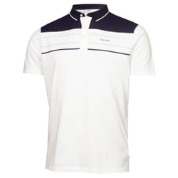 Calvin Klein Mens 2024 Eagle Moisture Wicking Lightweight Golf Polo Shirt - L, White