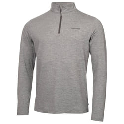 Calvin Klein Mens Newport Half Zip Thermal Breathable Lightweight Sweater - XL, Silver Marl