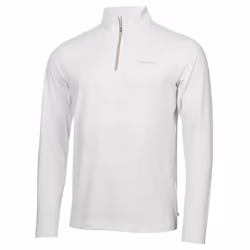 Calvin Klein Mens Newport Half Zip Thermal Breathable Lightweight Sweater - L, White