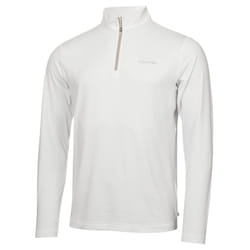 Calvin Klein Mens Newport Half Zip Thermal Breathable Lightweight Sweater - L, White