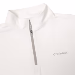 Calvin Klein Mens Newport Half Zip Thermal Breathable Lightweight Sweater - L, White