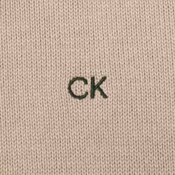 Calvin Klein Mens 2023 Knit Cotton 1/2 Zip Golf CK Top Sweater - XXXXXL, Latte