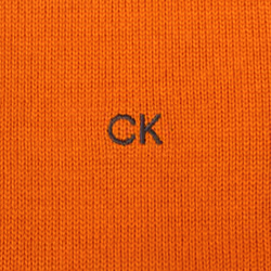 Calvin Klein Mens 2023 Knit Cotton 1/2 Zip Golf CK Top Sweater - XXXXXL, Orange