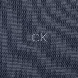 Calvin Klein Mens 2023 Knit Cotton 1/2 Zip Golf CK Top Sweater - XL, Steel Grey