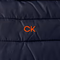 Calvin Klein Mens CK Hybrid Insulate Lightweight Golf Jacket - S, Navy/Orange