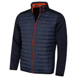 Calvin Klein Mens CK Hybrid Insulate Lightweight Golf Jacket - XXXXL, Navy/Orange