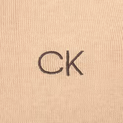 Calvin Klein Mens V-Neck Tour Durable Comfort Golf Sweater - L, Latte