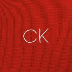 Calvin Klein Mens V-Neck Tour Durable Comfort Golf Sweater - L, Red