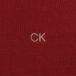 Calvin Klein Mens 2023 Knit Cotton 1/2 Zip Golf CK Top Sweater - L, Burgundy Sport