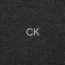 Calvin Klein Mens 2023 Knit Cotton 1/2 Zip Golf CK Top Sweater - L, Charcoal Sport