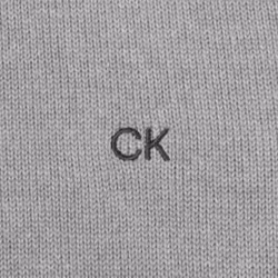Calvin Klein Mens 2023 Knit Cotton 1/2 Zip Golf CK Top Sweater - XL, Silver Sport