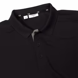 Calvin Klein Mens Club Golf Lightweight Breathable Wicking Polo Shirt - L, Black