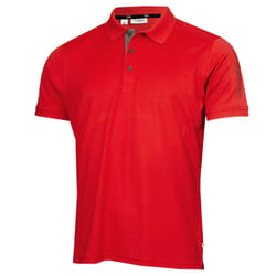 Calvin Klein Mens Club Golf Lightweight Breathable Wicking Polo Shirt - L, Red