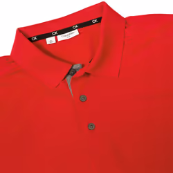 Calvin Klein Mens Club Golf Lightweight Breathable Wicking Polo Shirt - L, Red
