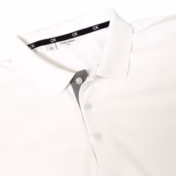 Calvin Klein Mens Club Golf Lightweight Breathable Wicking Polo Shirt - L, White