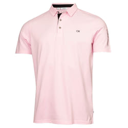 Calvin Klein Mens 2024 Uni Golf Moisture Wicking Breathable Polo Shirt - S, Baby Pink