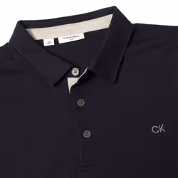 Calvin Klein Mens Uni Golf Moisture Wicking Breathable Polo Shirt - M, Navy