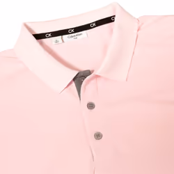 Calvin Klein Mens 2024 Club Golf Lightweight Breathable Wicking Polo Shirt - XXXL, Baby Pink