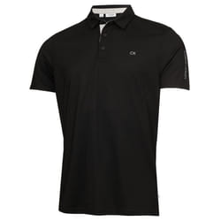 Calvin Klein Mens 2024 Uni Golf Moisture Wicking Breathable Polo Shirt - XXXL, Black