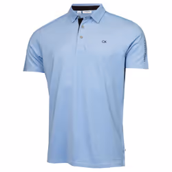 Calvin Klein Mens 2024 Uni Golf Moisture Wicking Breathable Polo Shirt - XXXL, Sky