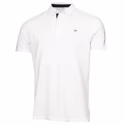 Calvin Klein Mens 2024 Uni Golf Moisture Wicking Breathable Polo Shirt - XXXL, White