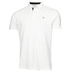 Calvin Klein Mens 2024 Uni Golf Moisture Wicking Breathable Polo Shirt - XXXL, White