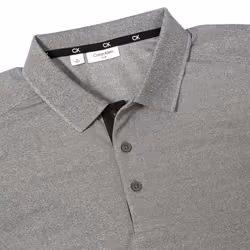 Calvin Klein Mens Club Golf Lightweight Breathable Wicking Polo Shirt - M, Grey Marl