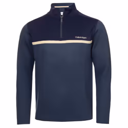 Calvin Klein Mens Padera Breathable Stretch Fabric Hybrid Sweater - M, Engine Blue