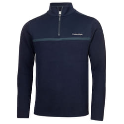 Calvin Klein Mens Padera Breathable Stretch Fabric Hybrid Sweater - L, Evening Blue